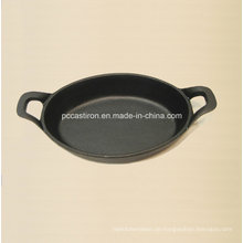 Preseasoned Gusseisen Mini Servering Pan Größe 22X15cm